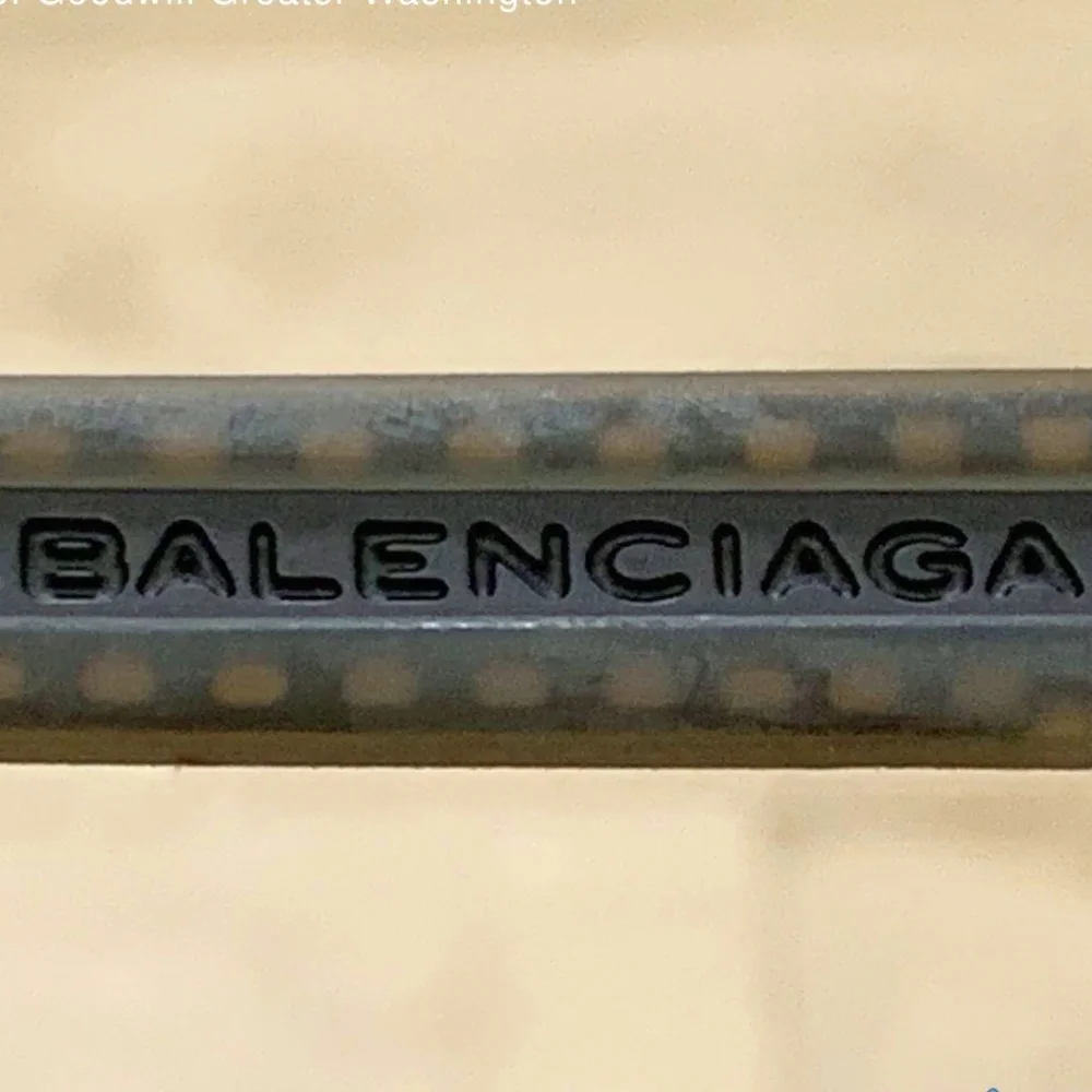 Balenciaga Grey Taupe Prescription Eyewear With Coa